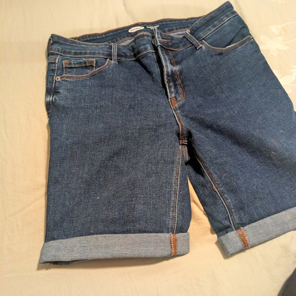 Old Navy Mid Rise Blue Jean Shorts